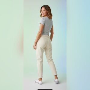 Carla Simoni “Ella” Woman’s Off White /Cream Color Jeans Euro Size 46 US Size 12